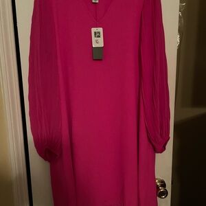 Joseph Ribkoff Fuchsia Long Sleeve Dress